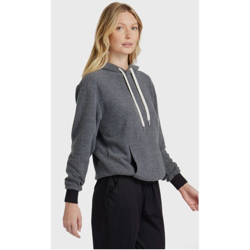 Feat Small Hoodie Blanket Blend Unisex Hoodie Hazy Black Gray NWT